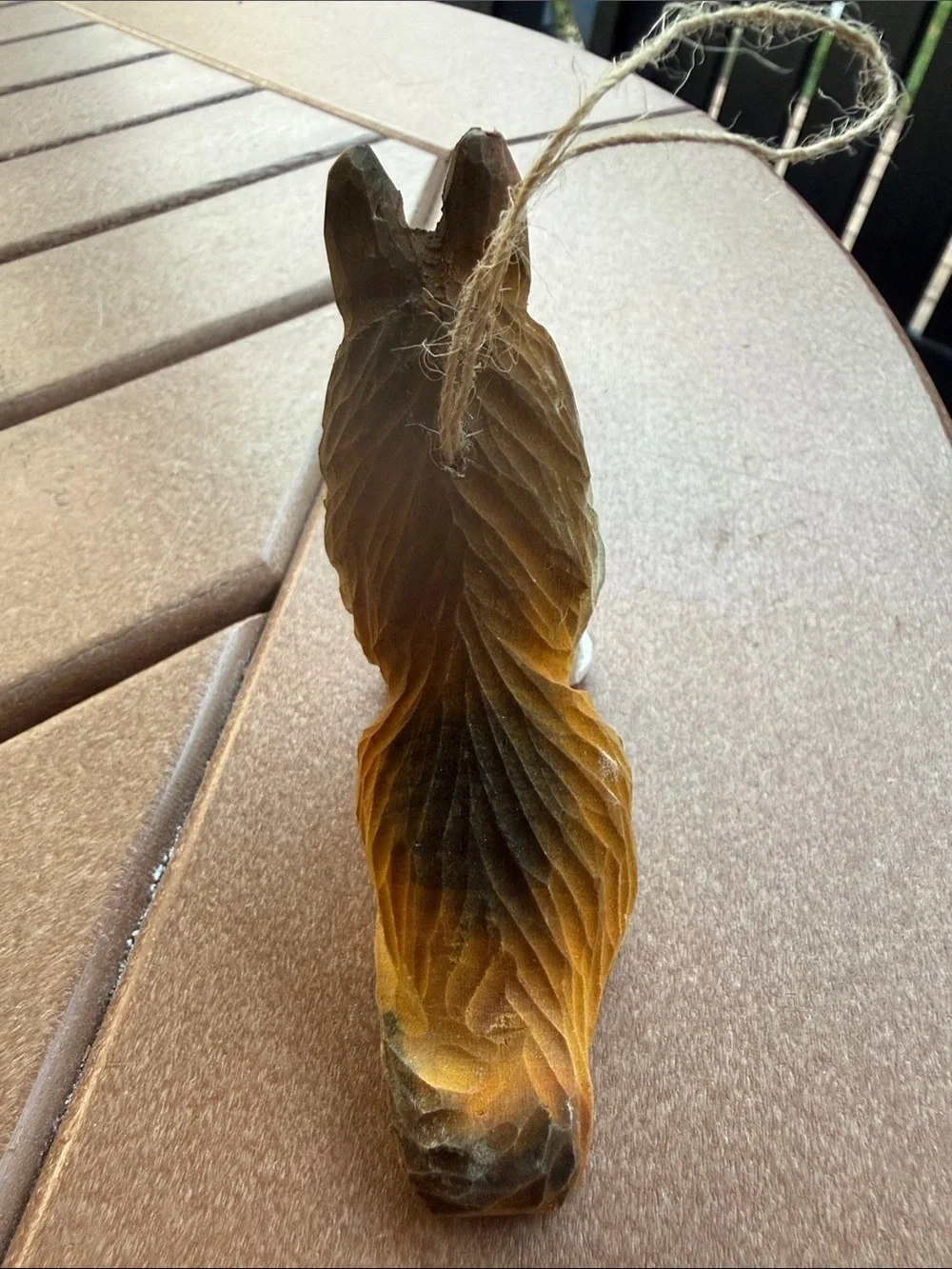 Hand Carved Wooden Collie Ornament